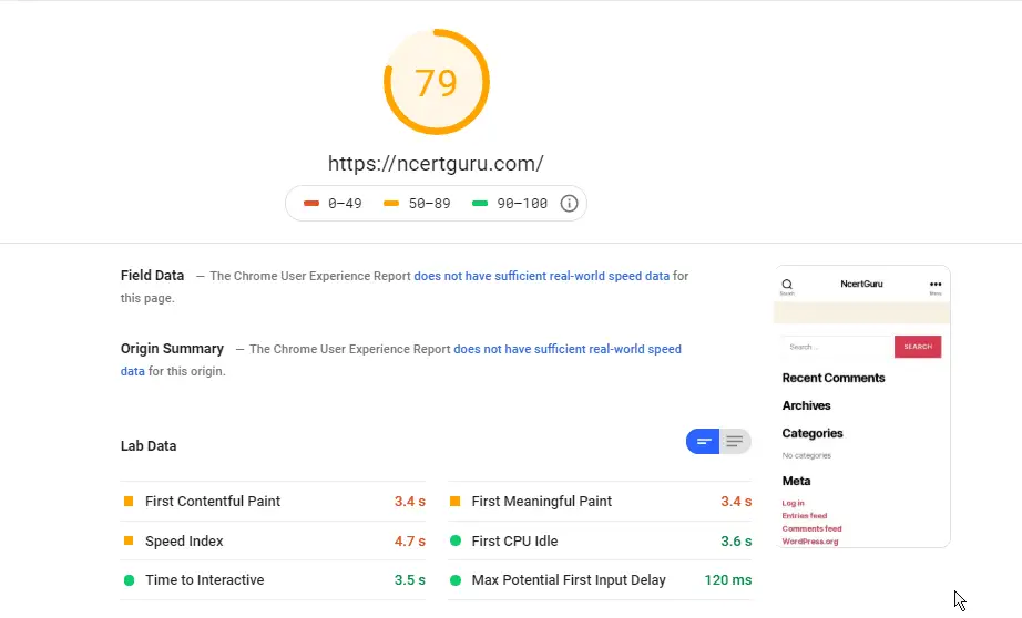 Expires Header Score Pagespeed insight