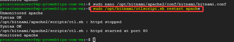 linux command vm gcp restart apache