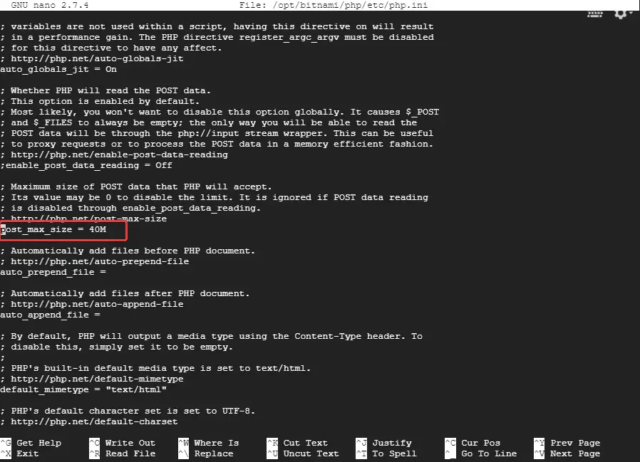 before editing post size wordpress php before editing post size
