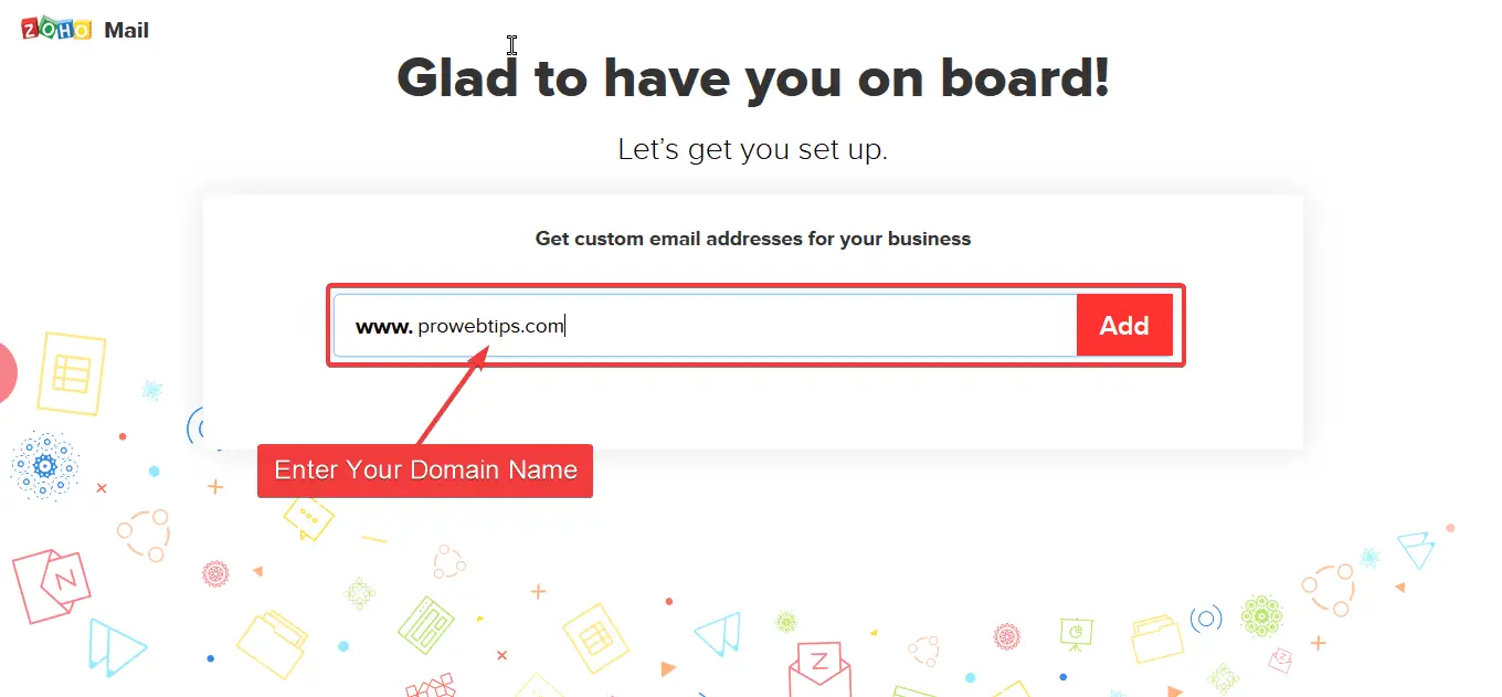 zoho create custom domain email