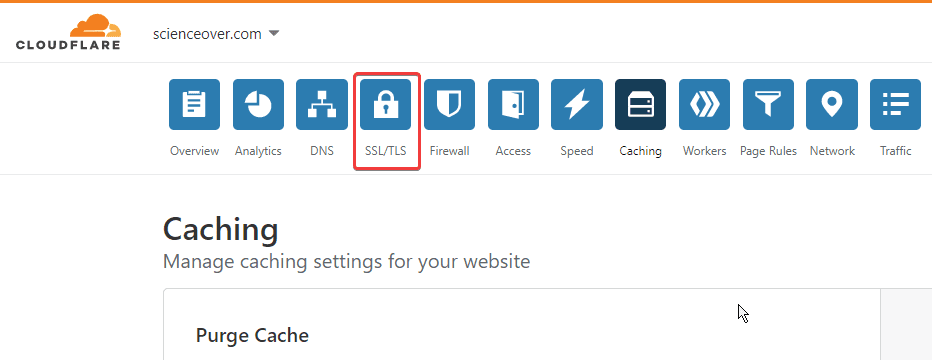 cloudflare ssl dashboard