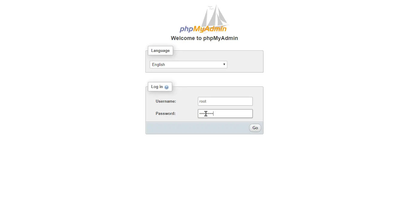 Login phpMyAdmin