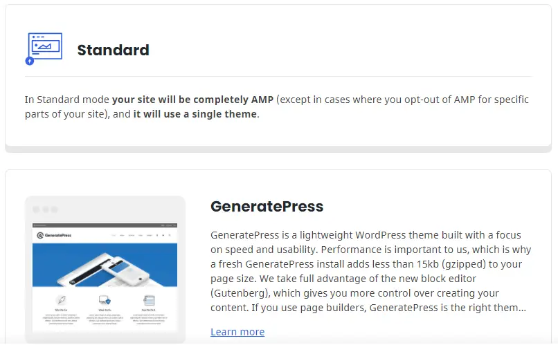 AMP on GeneratePress