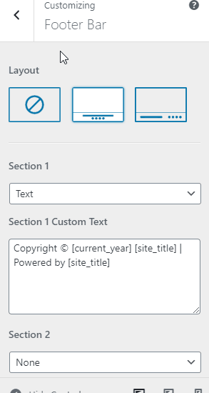 Footer Customization in Astra