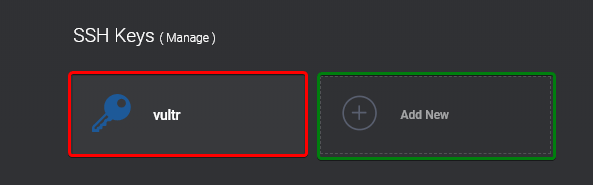 Vultr Cloud SSH Key