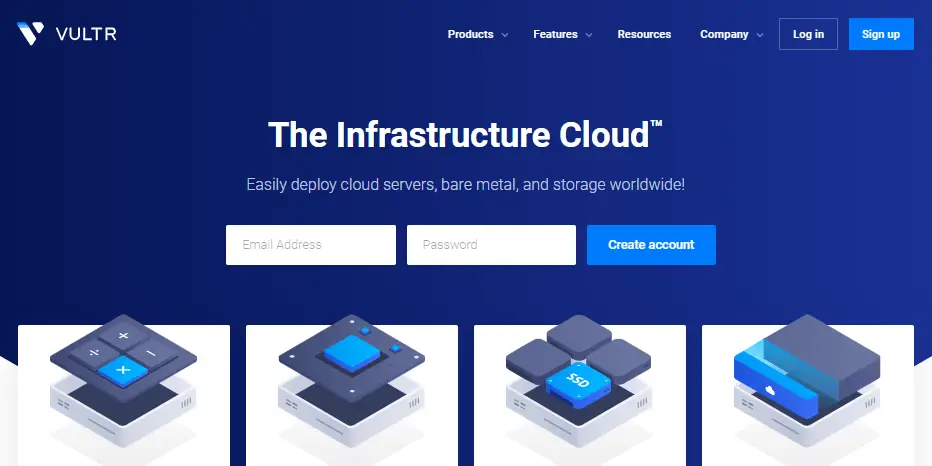 Vultr Cloud homepage