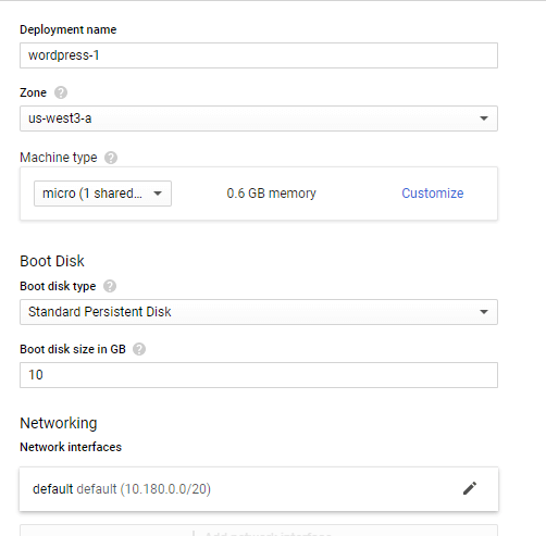 deployment details on gcp VM Instances Details on Google Cloud