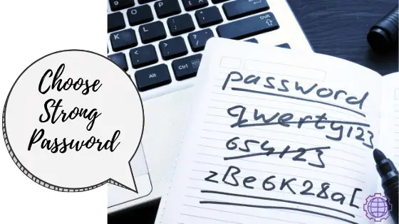 word image Choose strong password