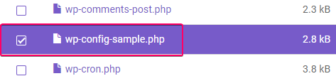 renaming wp config sample php to wp config php renaming wp-config-sample.php to wp-config.php