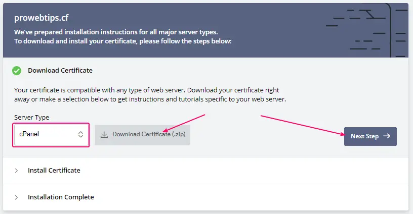 Download SSL Certificate Bundle 