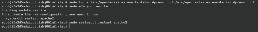 rewrite the Apache module and then reload or restart the Apache server