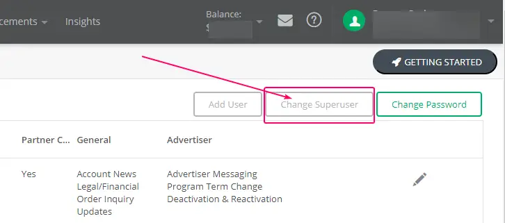 commission junction change superuser