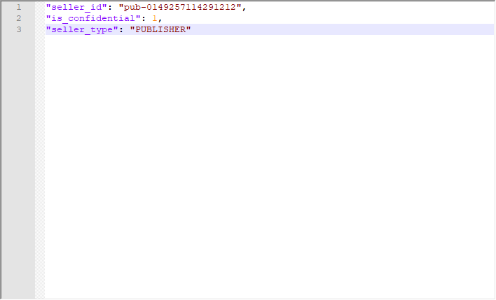 create sellers json file using any text editor 1 Create Sellers.json file using any text editor