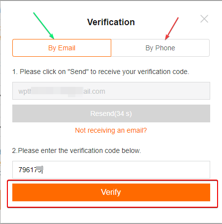 Email or Phone verification on Alibaba Cloud for activating Trial ammount