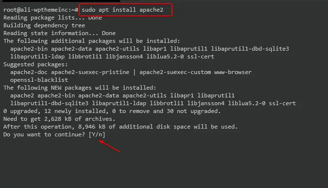 installing apache2 server on lamp stack installing apache2 server on LAMP stack