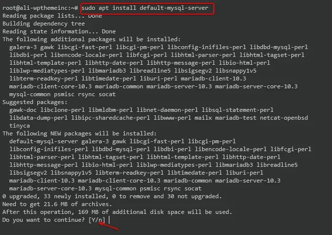 installing MariaDB MySQL database on the LAMP stack