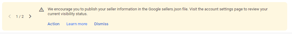 word image 10 sellers.json adsense notification