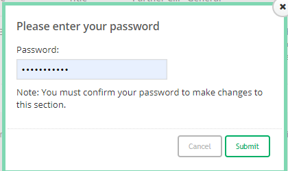 current password verification -
