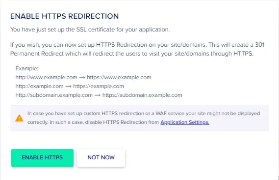 https redirection of websites HTTPS Redirection of websites
