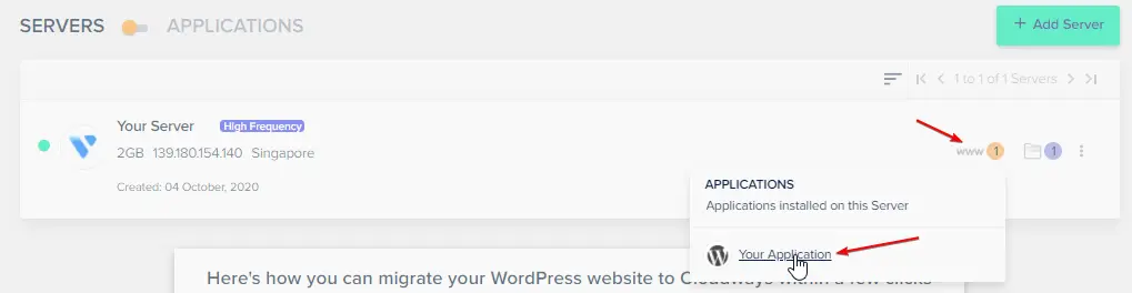 WordPress Installation on Cloudways