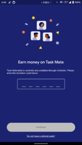 Google Task Mate Enter Invitation code