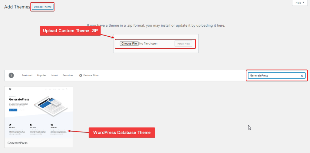 upload generatepress theme upload generatepress theme