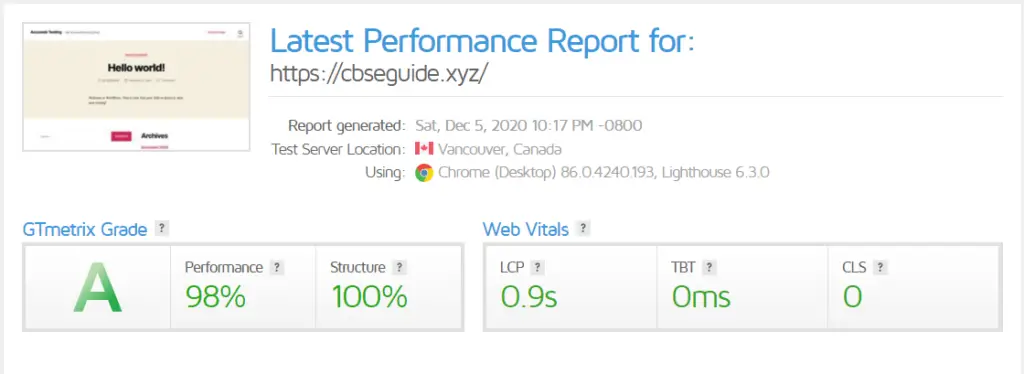 accuweb-gtmetrix-test