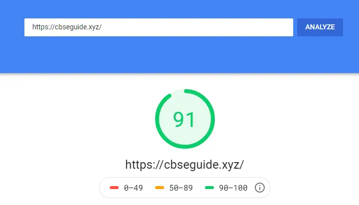 pagespeed test result after 30 day