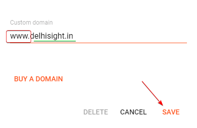 Enter Custom Domain Name