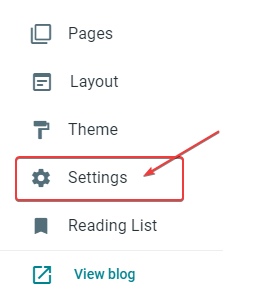 Blogger Website Settings