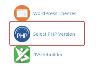 select PHP version