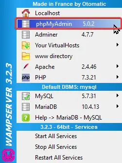 wamp server phpmyadmin