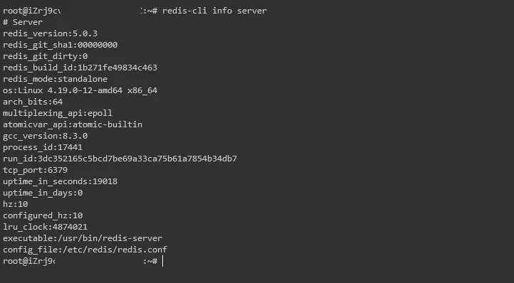 Install Redis server info
