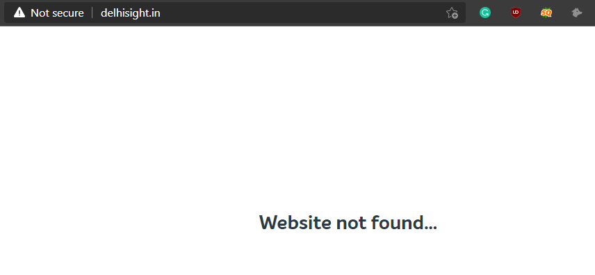 Website Not Found Error