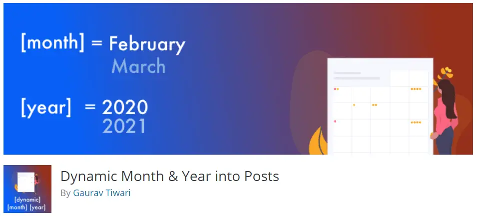 Dynamic Month & Year