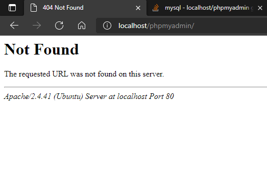 phpmyadmin ubuntu 16.04 not found the requested url