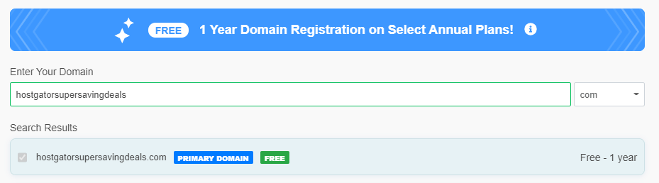 Free-Domain-Name-HostGator