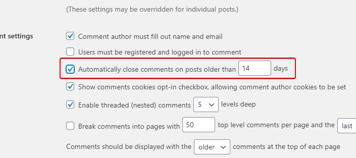 WordPress-Discussion-Settings