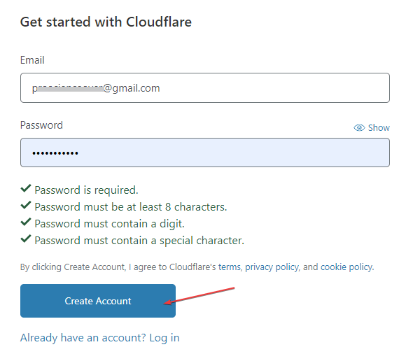 sign up form cloudflare sign-up-form-cloudflare