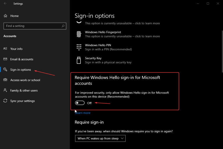 How to Fix Missing Signin Options on Windows 10