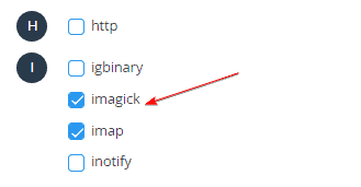 imagick module on cPanel