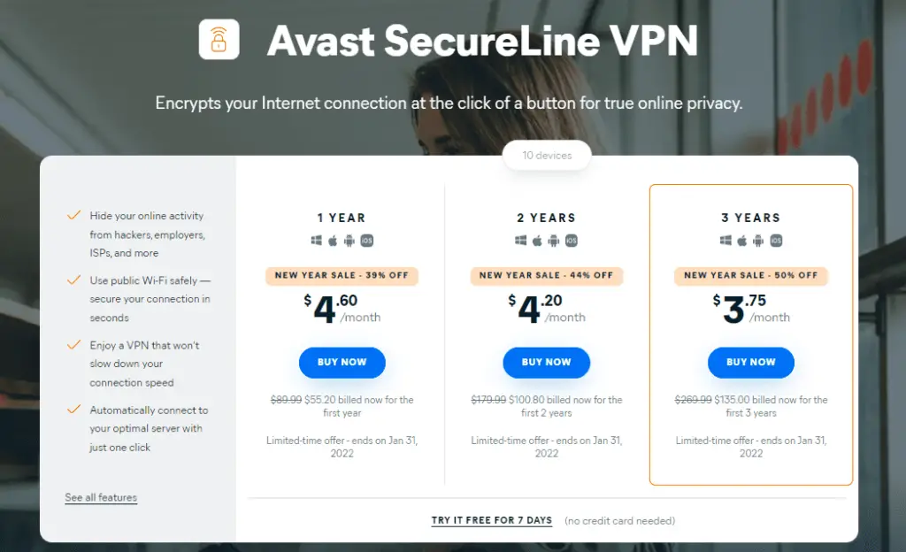 Avast SecureLine VPN