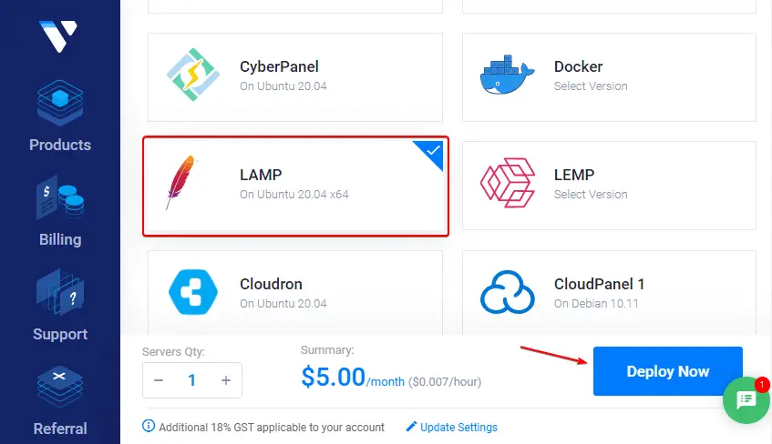 LAMP Stack on Vultr Cloud