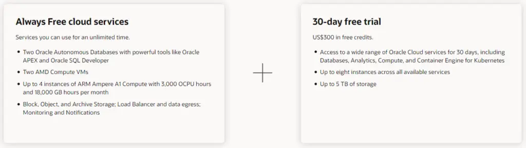 Oracle Cloud Free Cloud Services