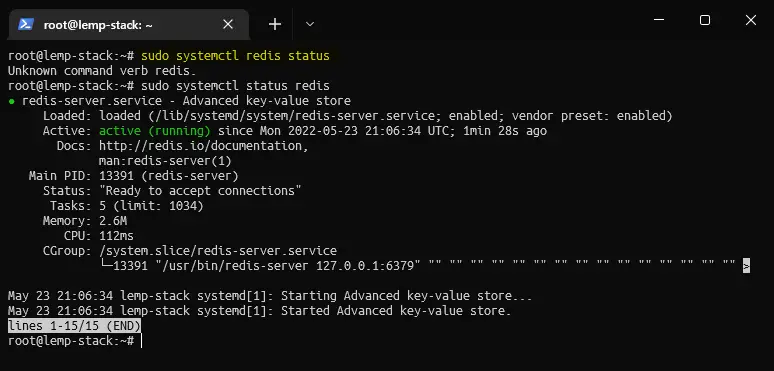 Redis Service Status