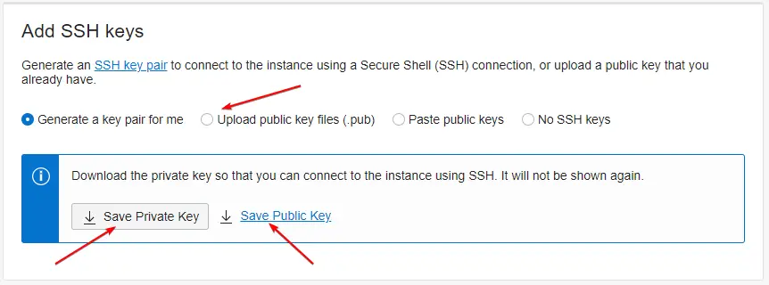Upload or Generate SSH Key