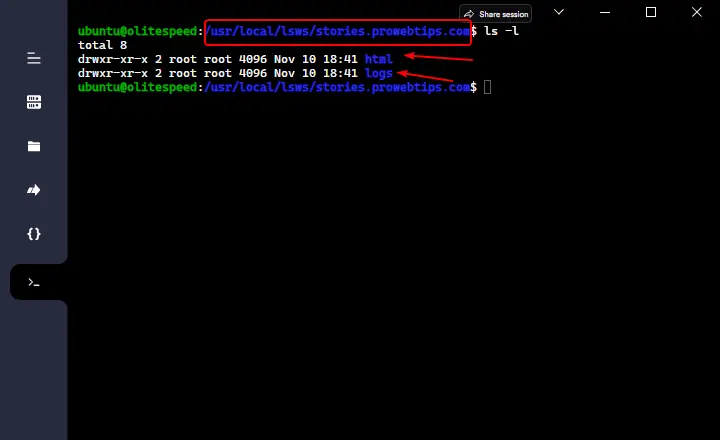 Subdomain directories on LiteSpeed server