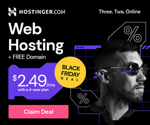 hostinger black friday hosting sale promo