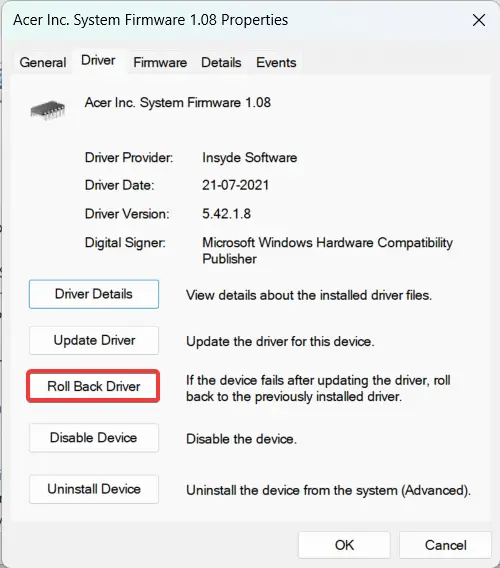 Click on Rollback to restore previous version Click on Rollback to restore previous version
