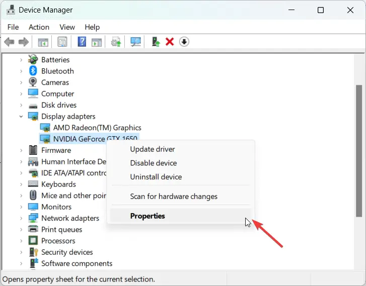 Select Properties of installed Driver by right clicking Select Properties of installed Driver by right clicking